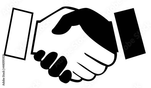 Black handshake background
