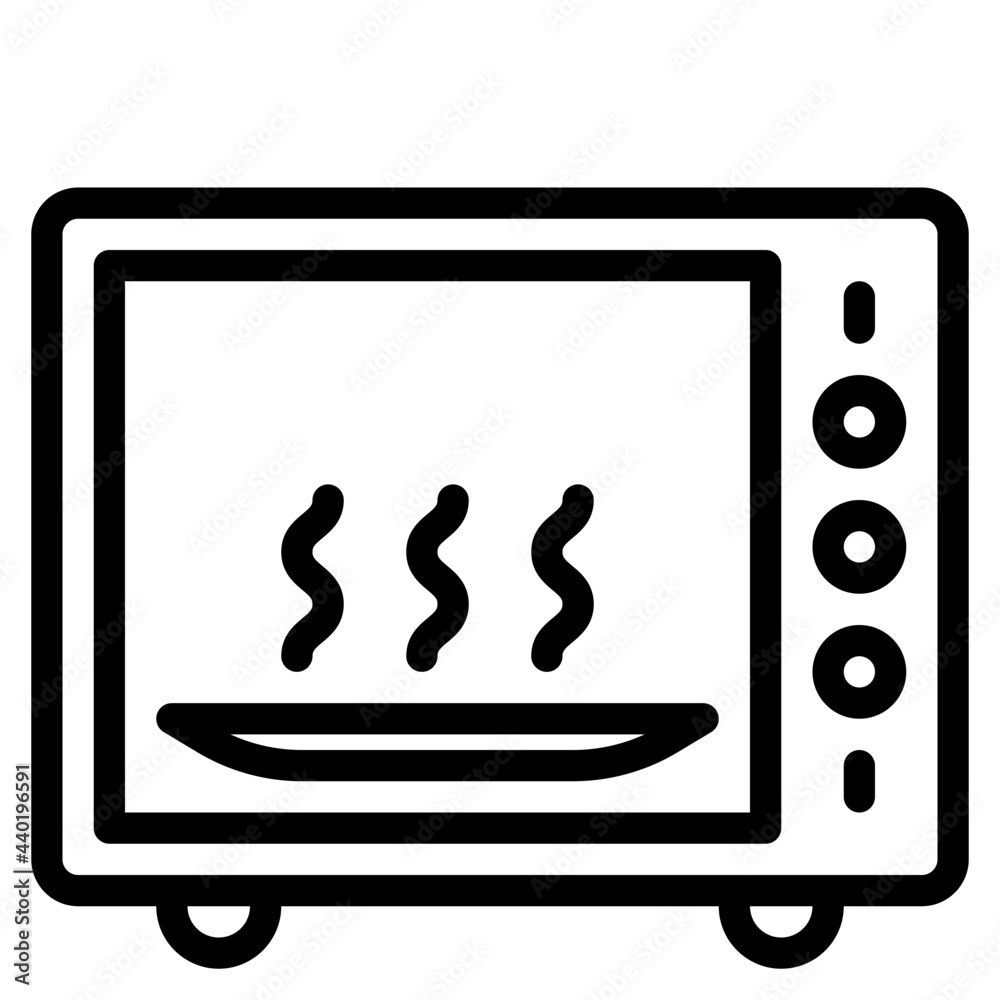 Microwave outline style icon Microwave outline style icon