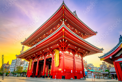 Sensoji at sunrise. Tokyo s oldest temple also known as Asakusa Kannon 