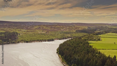 Langsett national park reservoir Drone Footage photo