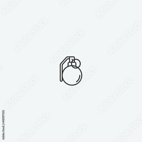 Grenade vector icon illustration sign