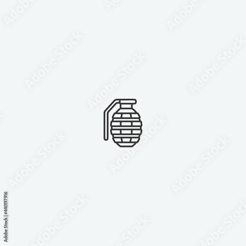 Grenade vector icon illustration sign