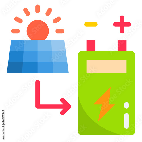 Battery flat style icon