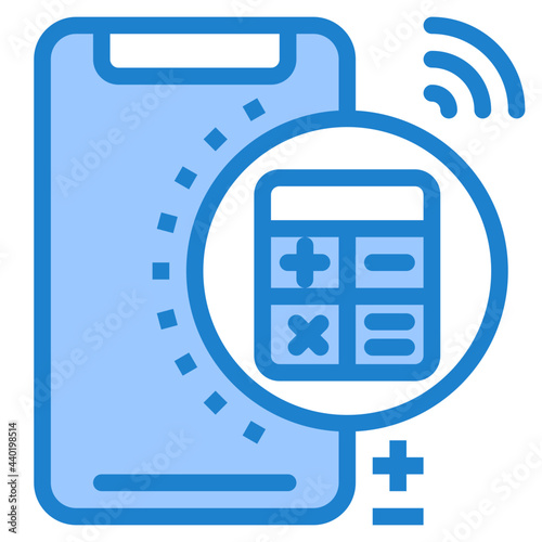 Calculator blue style icon