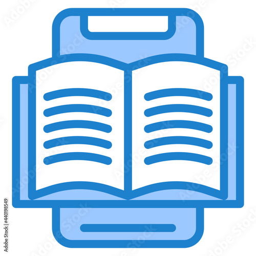 Ebook blue style icon