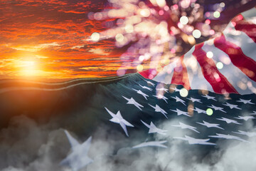 US American flag. For USA Memorial day, Veteran's day, Labor day, or 4th of July celebration.