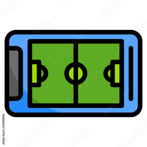 Soccer color line style icon