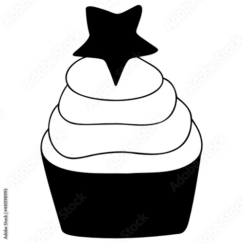 uas cupecake illustration for web, wedsite, application, presentation, Graphics design, branding, etc. photo