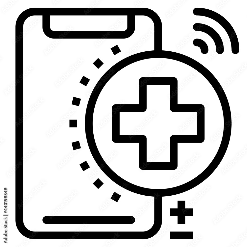 Obraz premium Hospital outline style icon