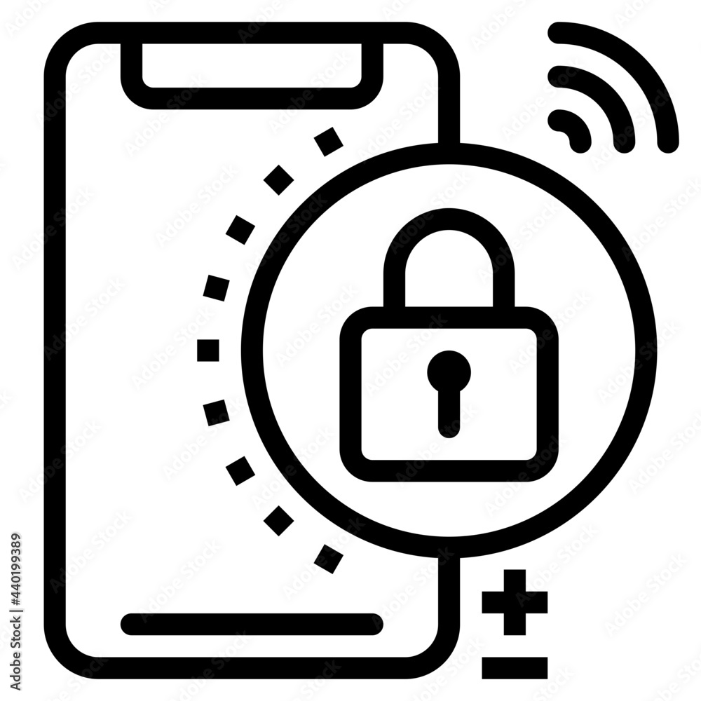 Obraz premium Security outline style icon