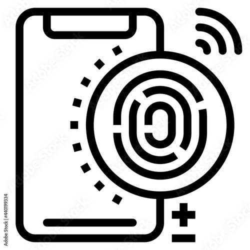 Fingerscan outline style icon