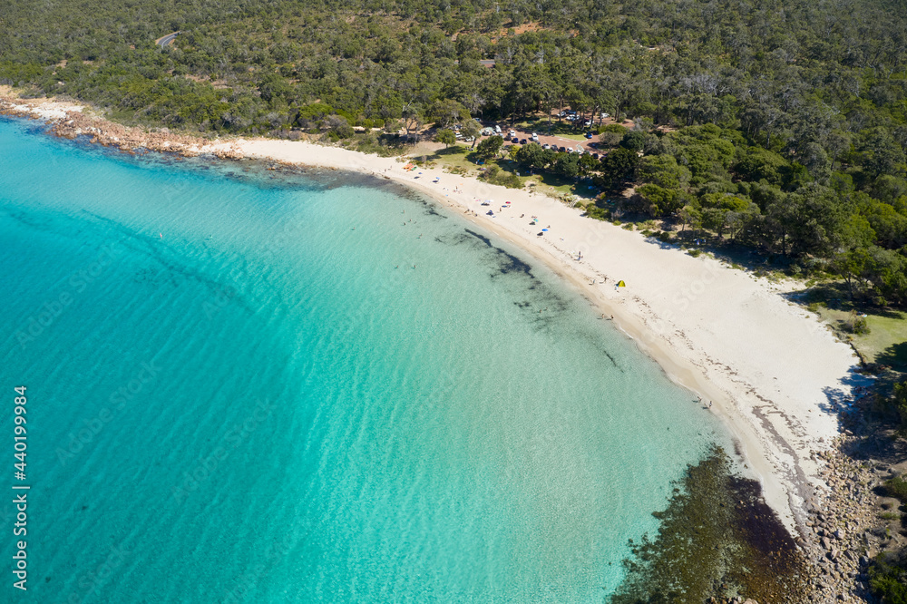 Bird's eye view of Meelup Beach, Dunsborough, Western Australia Bird's eye view of Meelup Beach, Dunsborough, Western Australia