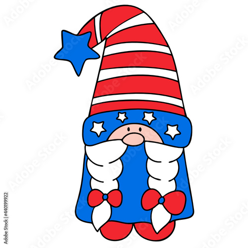 America Gnome-USA, America flag illustration for web, wedsite, application, presentation, Graphics design, branding, etc. © Apixsala