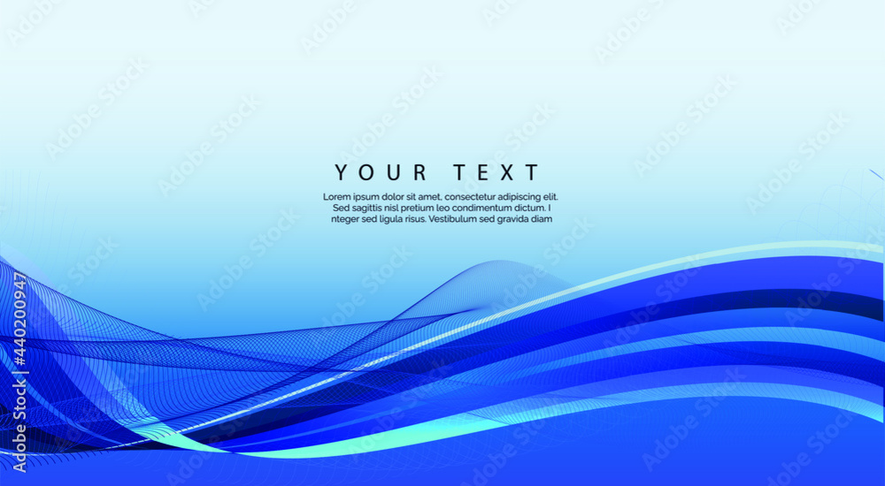 Naklejka premium wavy tech design background