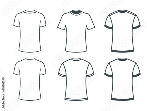 T-shirt Outline, T-Shirt Template, Tshirt vector outline, Cut file for silhouette, eps