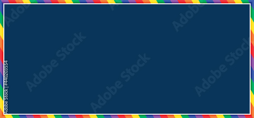 LGBT pride background with rainbow border. Vector Banner Template for Pride Month