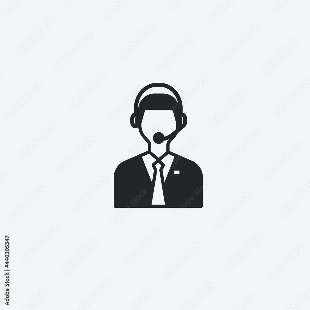 Call center vector icon illustration sign Call center vector icon illustration sign