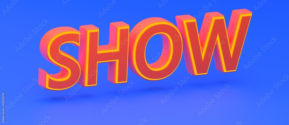 Abstract SHOW 3D TEXT Rendered Poster (3D Artwork)