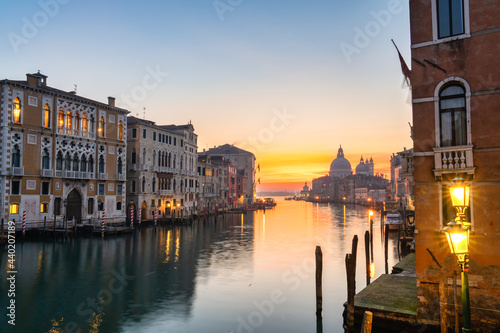 Beautiful view of Grand Canal and Basilica Santa Maria della Salute in Venice, Italy © Pawel Pajor