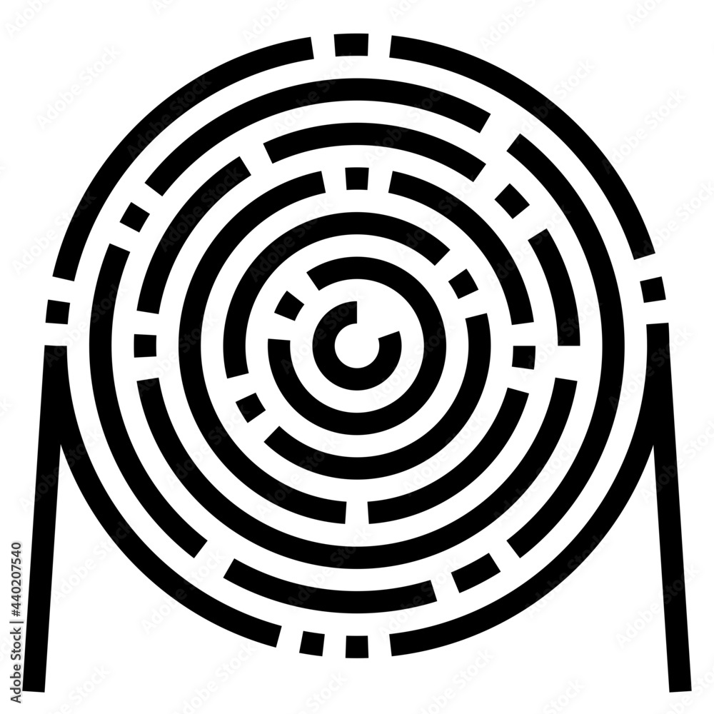 Fingerprint outline style icon Fingerprint outline style icon