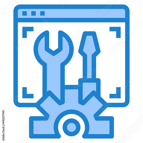 Config blue style icon