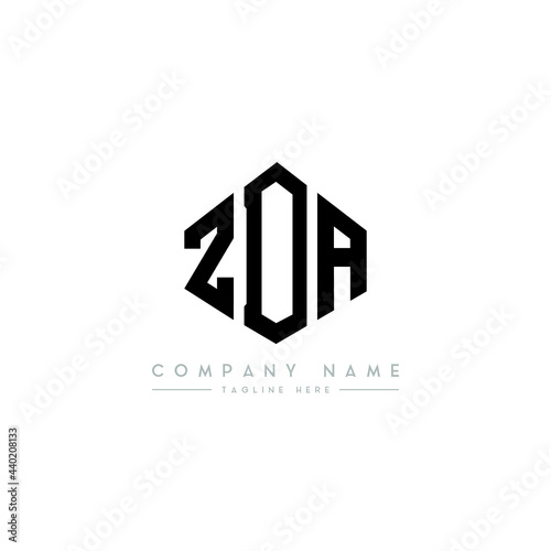 ZDA letter logo design with polygon shape. ZDA polygon logo monogram. ZDA cube logo design. ZDA hexagon vector logo template white and black colors. ZDA monogram, ZDA business and real estate logo. 