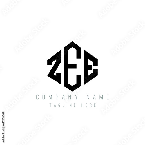 ZEE letter logo design with polygon shape. ZEE polygon logo monogram. ZEE cube logo design. ZEE hexagon vector logo template white and black colors. ZEE monogram, ZEE business and real estate logo. 