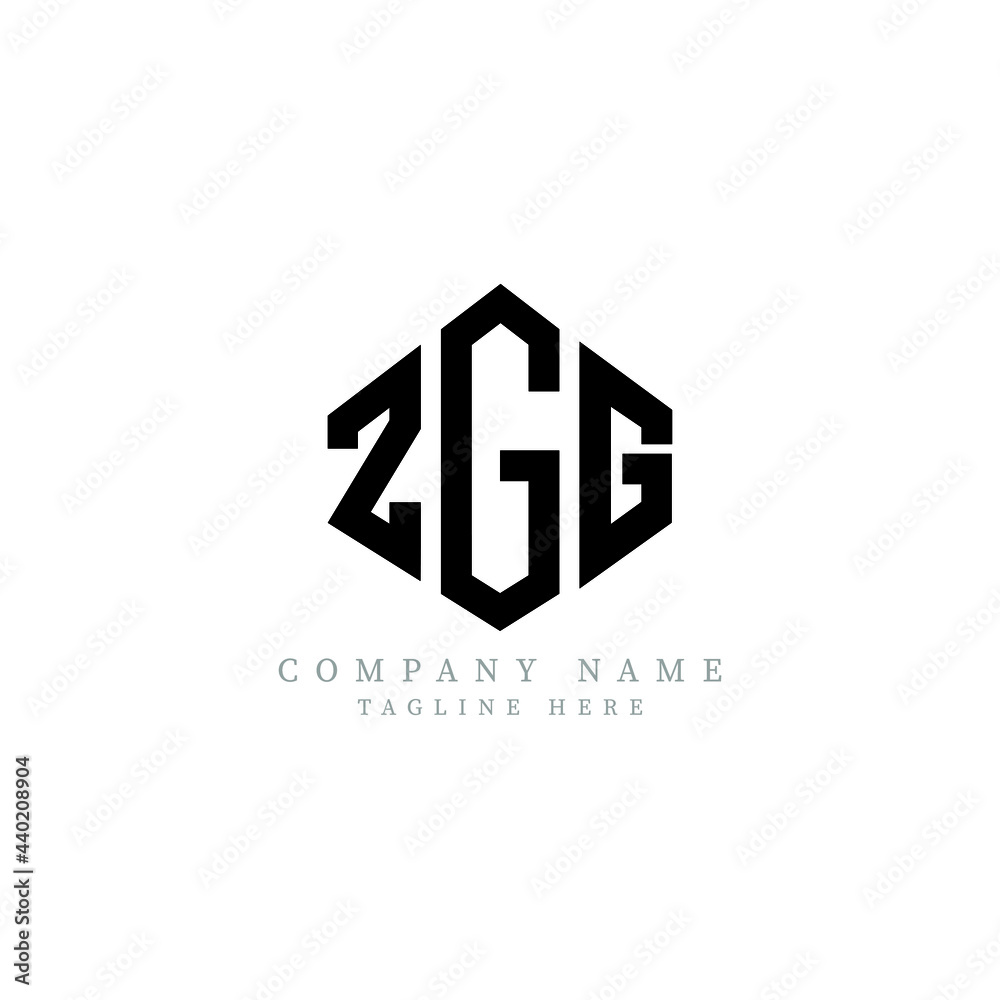 ZGG letter logo design with polygon shape. ZGG polygon logo monogram. ZGG cube logo design. ZGG hexagon vector logo template white and black colors. ZGG monogram, ZGG business and real estate logo. 