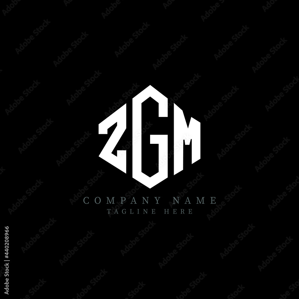 ZGM letter logo design with polygon shape. ZGM polygon logo monogram. ZGM cube logo design. ZGM hexagon vector logo template white and black colors. ZGM monogram, ZGM business and real estate logo. 