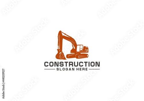  Construction Equipment logo template in white background