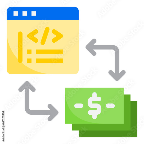 Money flat style icon