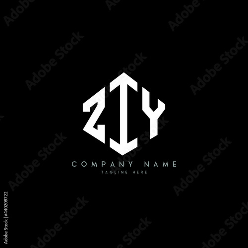 Free Download ZIY letter logo design with polygon shape. ZIY polygon logo monogram. ZIY cube logo design. ZIY hexagon vector logo template white and black colors. ZIY monogram, ZIY business and real estate logo.  - GFXLoad