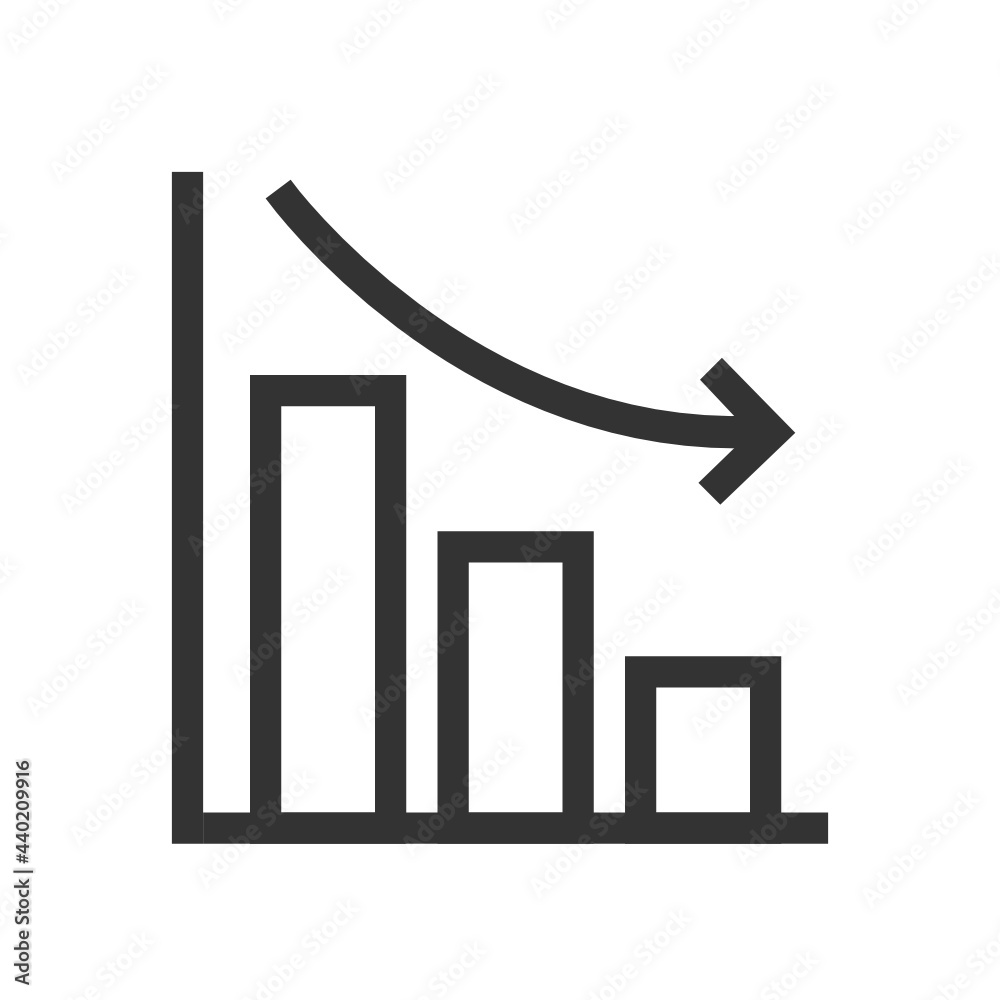 Business Graph outline icon Business Graph outline icon