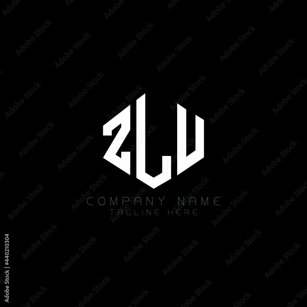 ZLU letter logo design with polygon shape. ZLU polygon logo monogram. ZLU cube logo design. ZLU hexagon vector logo template white and black colors. ZLU monogram, ZLU business and real estate logo. 