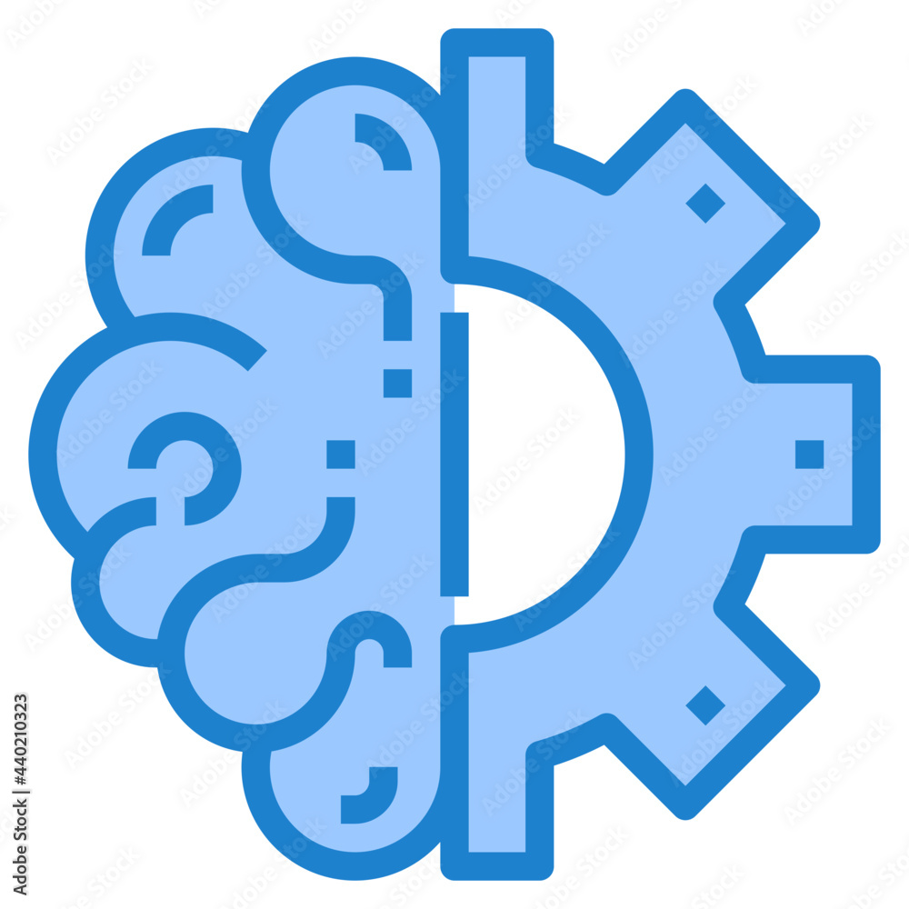 Brain blue style icon Brain blue style icon