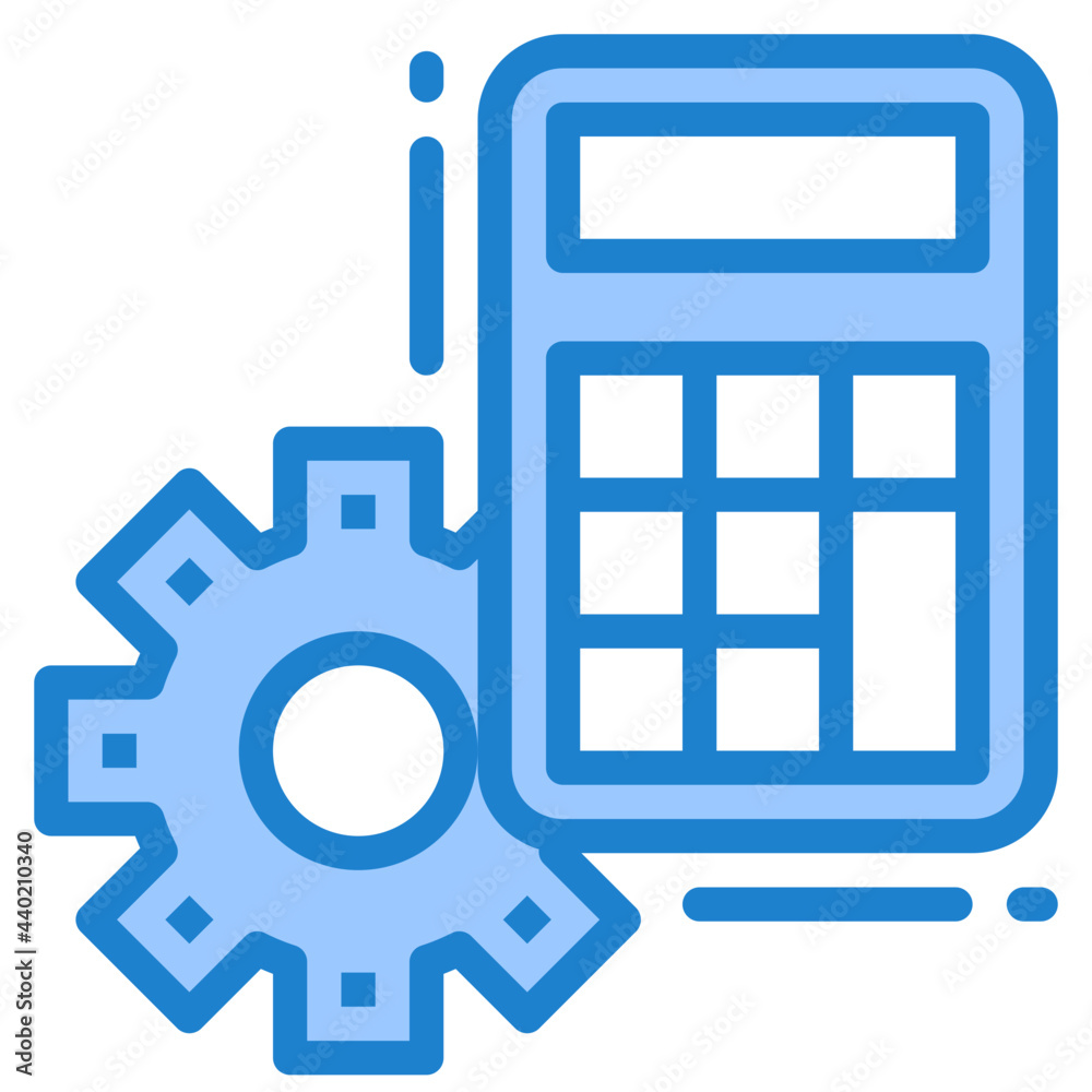 Calculator blue style icon Calculator blue style icon