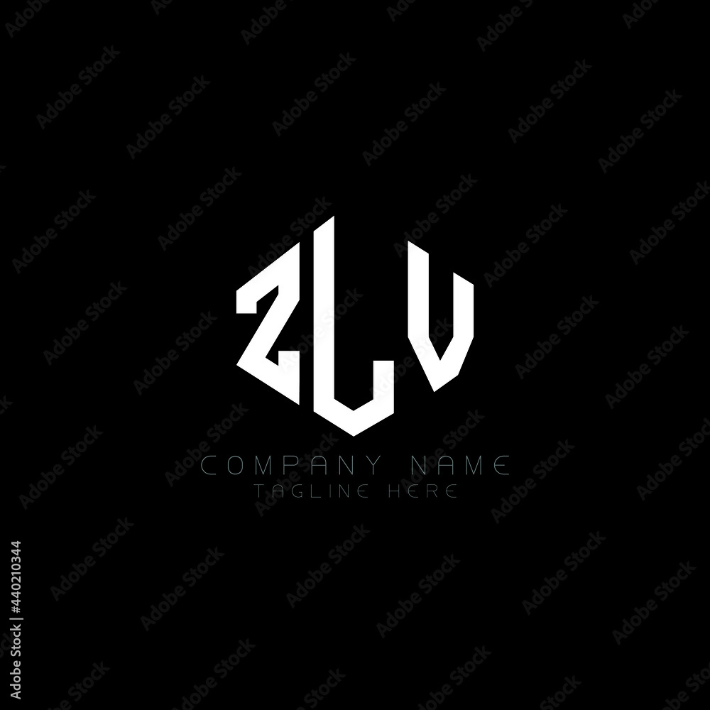 ZLV letter logo design with polygon shape. ZLV polygon logo monogram. ZLV cube logo design. ZLV hexagon vector logo template white and black colors. ZLV monogram, ZLV business and real estate logo. 