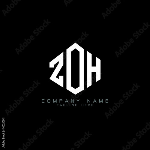 Free Download ZOH letter logo design with polygon shape. ZOH polygon logo monogram. ZOH cube logo design. ZOH hexagon vector logo template white and black colors. ZOH monogram, ZOH business and real estate logo.  - GFXLoad