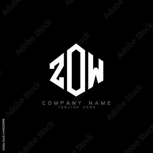 Free Download ZOW letter logo design with polygon shape. ZOW polygon logo monogram. ZOW cube logo design. ZOW hexagon vector logo template white and black colors. ZOW monogram, ZOW business and real estate logo.  - GFXLoad