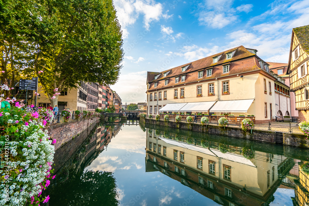 Quaint timbered houses of Petite France in Strasbourg, France