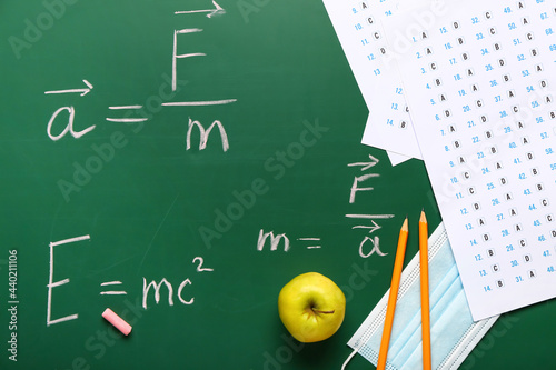 Answer sheets, pencils, mas...
