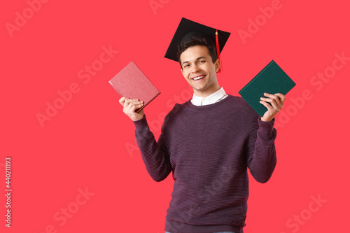 Male graduating student wit...