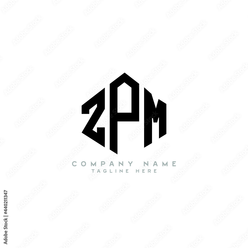 ZPM letter logo design with polygon shape. ZPM polygon logo monogram. ZPM cube logo design. ZPM hexagon vector logo template white and black colors. ZPM monogram, ZPM business and real estate logo. 