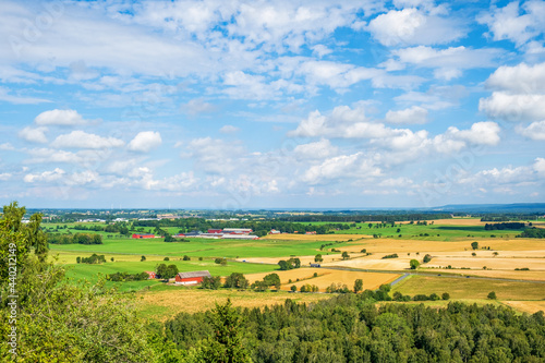 Agriculture area with fields and farms from a aerial view © Lars Johansson