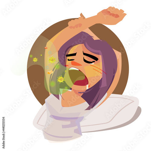 waking up girl with bad breath