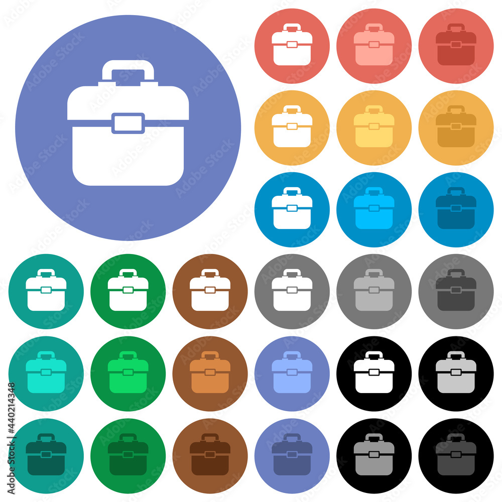 Toolbox round flat multi colored icons Toolbox round flat multi colored icons