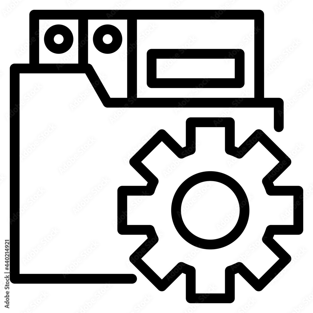 Floder outline style icon