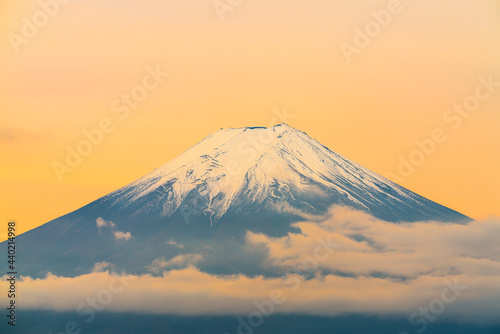 Mount Fuji at sunset in Japan