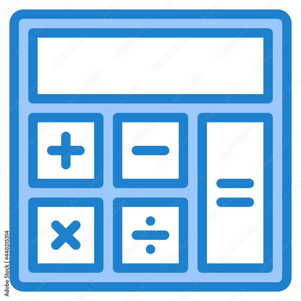 Calculator blue style icon Calculator blue style icon