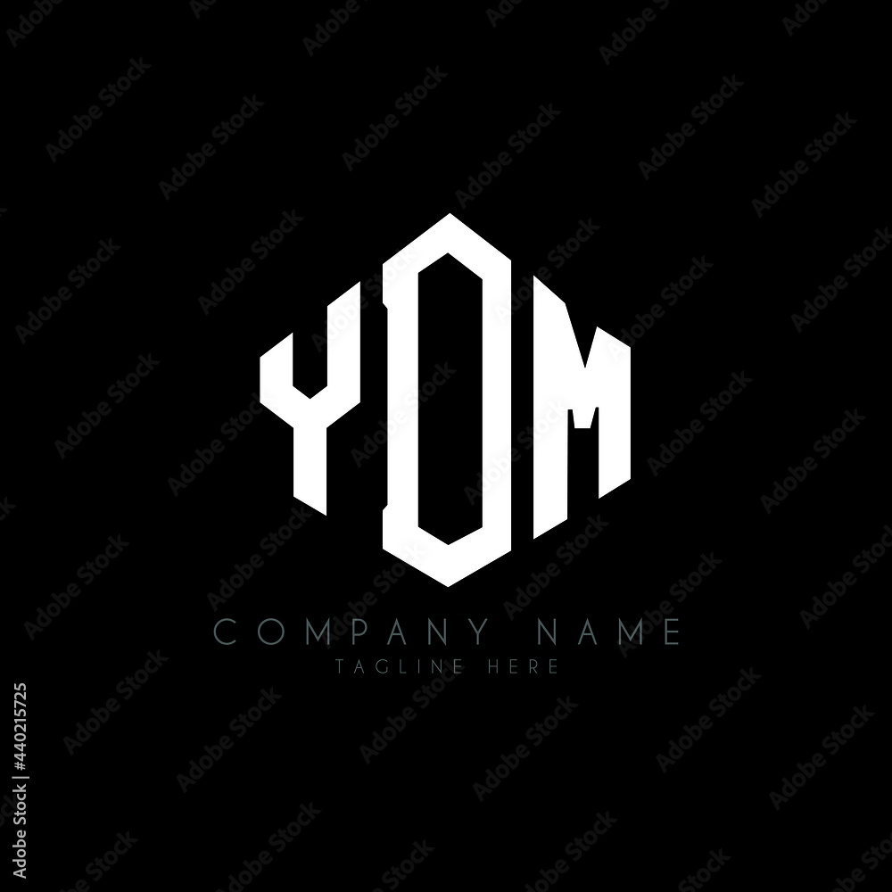 YDM letter logo design with polygon shape. YDM polygon logo monogram. YDM cube logo design. YDM hexagon vector logo template white and black colors. YDM monogram, YDM business and real estate logo. 